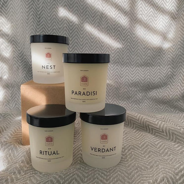 DISCOVERY SET: 4 Essential Oil Candles (120ml x 4)